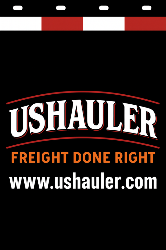 Custom Two-Color Semi-Truck, Work Truck, Box Truck Mud Flaps | Create Your Own Mud Flaps | Add Your Own Logo Or Text | Custom Mud Flap Template Designs | Mud Flaps For Compliance & Business Growth