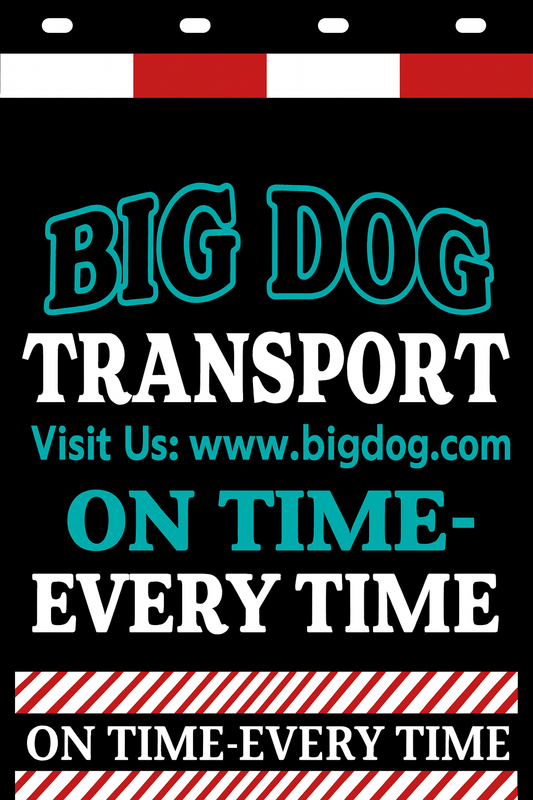 Custom Two-Color Semi-Truck, Work Truck, Box Truck Mud Flaps | Create Your Own Mud Flaps | Add Your Own Logo Or Text | Custom Mud Flap Template Designs | Mud Flaps For Compliance & Business Growth