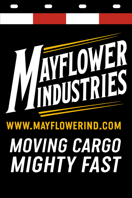 Custom Two-Color Semi-Truck, Work Truck, Box Truck Mud Flaps | Create Your Own Mud Flaps | Add Your Own Logo Or Text | Custom Mud Flap Template Designs | Mud Flaps For Compliance & Business Growth