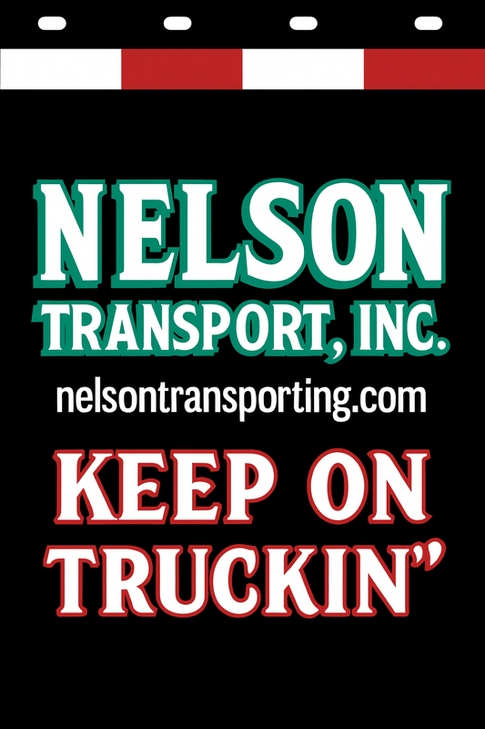 Custom Two-Color Semi-Truck, Work Truck, Box Truck Mud Flaps | Create Your Own Mud Flaps | Add Your Own Logo Or Text | Custom Mud Flap Template Designs | Mud Flaps For Compliance & Business Growth