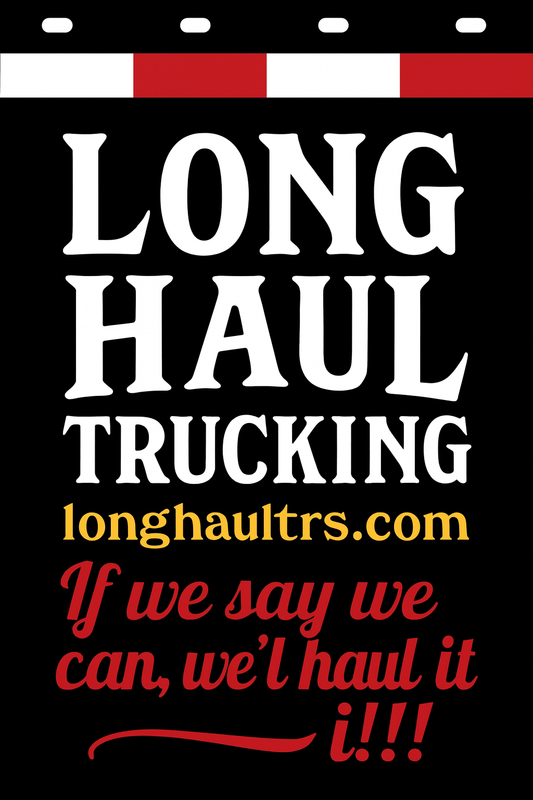 Custom Two-Color Semi-Truck, Work Truck, Box Truck Mud Flaps | Create Your Own Mud Flaps | Add Your Own Logo Or Text | Custom Mud Flap Template Designs | Mud Flaps For Compliance & Business Growth