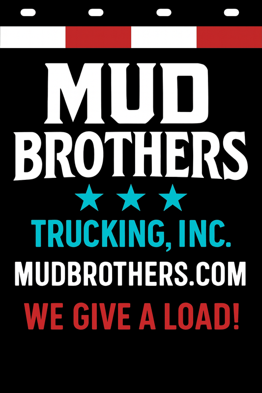 Custom Two-Color Semi-Truck, Work Truck, Box Truck Mud Flaps | Create Your Own Mud Flaps | Add Your Own Logo Or Text | Custom Mud Flap Template Designs | Mud Flaps For Compliance & Business Growth