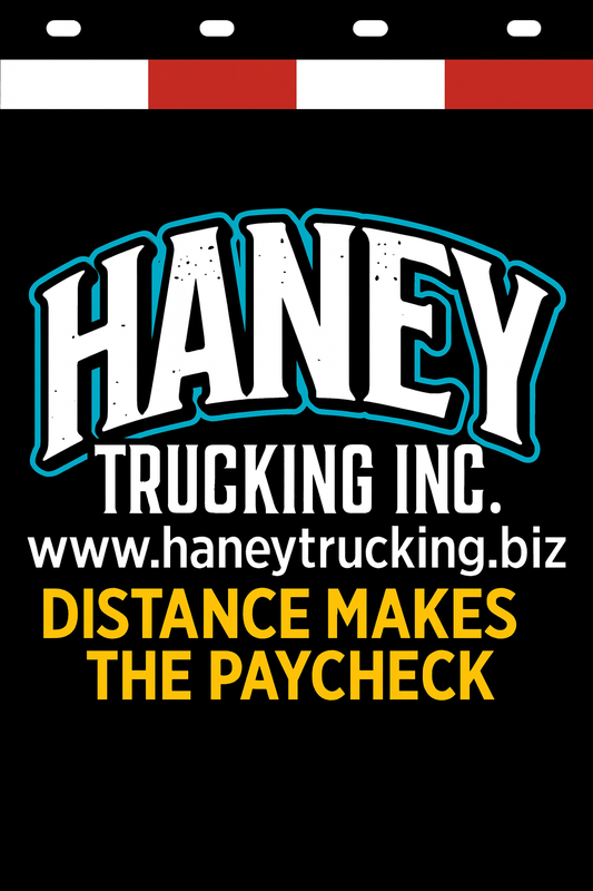 Custom Two-Color Semi-Truck, Work Truck, Box Truck Mud Flaps | Create Your Own Mud Flaps | Add Your Own Logo Or Text | Custom Mud Flap Template Designs | Mud Flaps For Compliance & Business Growth
