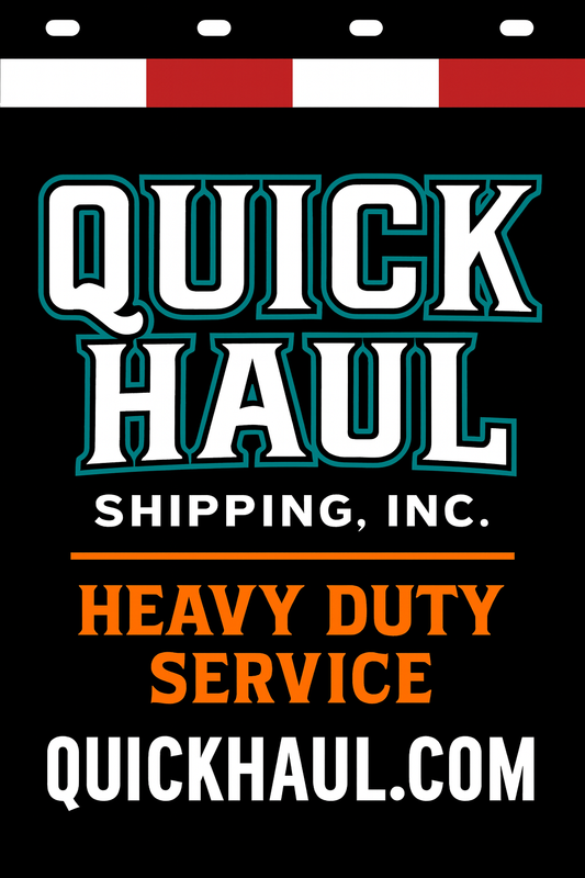 Custom Two-Color Semi-Truck, Work Truck, Box Truck Mud Flaps | Create Your Own Mud Flaps | Add Your Own Logo Or Text | Custom Mud Flap Template Designs | Mud Flaps For Compliance & Business Growth