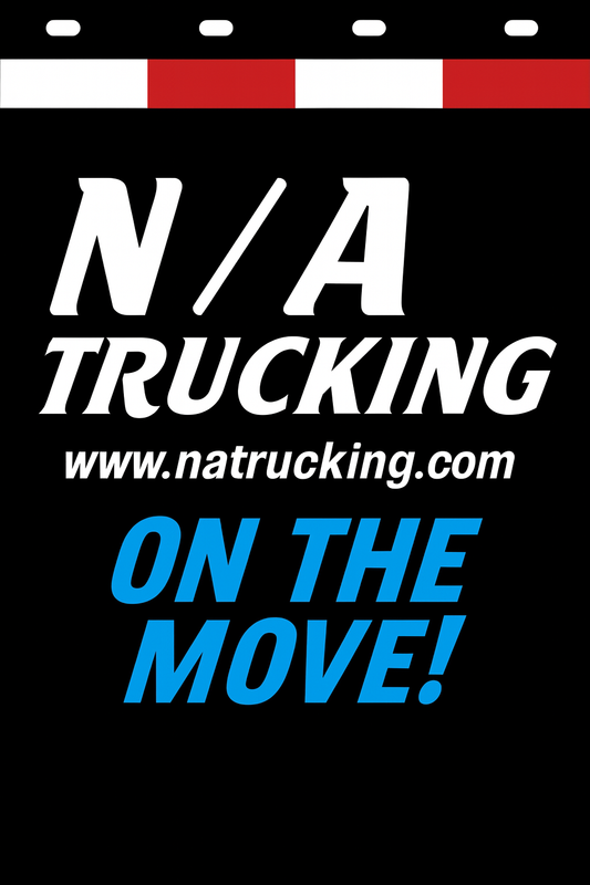 Custom Two-Color Semi-Truck, Work Truck, Box Truck Mud Flaps | Create Your Own Mud Flaps | Add Your Own Logo Or Text | Custom Mud Flap Template Designs | Mud Flaps For Compliance & Business Growth