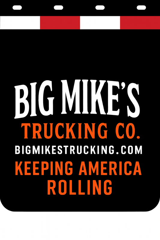 Custom Two-Color Semi-Truck, Work Truck, Box Truck Mud Flaps | Create Your Own Mud Flaps | Add Your Own Logo Or Text | Custom Mud Flap Template Designs | Mud Flaps For Compliance & Business Growth