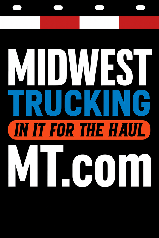 Custom Two-Color Semi-Truck, Work Truck, Box Truck Mud Flaps | Create Your Own Mud Flaps | Add Your Own Logo Or Text | Custom Mud Flap Template Designs | Mud Flaps For Compliance & Business Growth