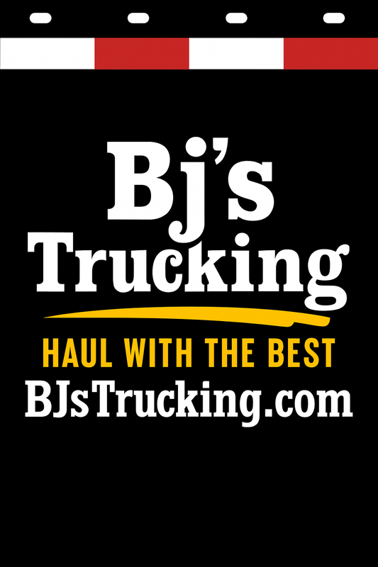 Custom Two-Color Semi-Truck, Work Truck, Box Truck Mud Flaps | Create Your Own Mud Flaps | Add Your Own Logo Or Text | Custom Mud Flap Template Designs | Mud Flaps For Compliance & Business Growth