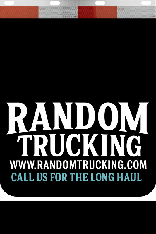 Custom Two-Color Semi-Truck, Work Truck, Box Truck Mud Flaps | Create Your Own Mud Flaps | Add Your Own Logo Or Text | Custom Mud Flap Template Designs | Mud Flaps For Compliance & Business Growth