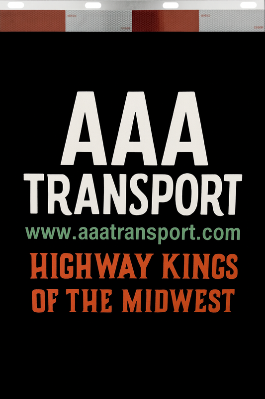 Custom Two-Color Semi-Truck, Work Truck, Box Truck Mud Flaps | Create Your Own Mud Flaps | Add Your Own Logo Or Text | Custom Mud Flap Template Designs | Mud Flaps For Compliance & Business Growth