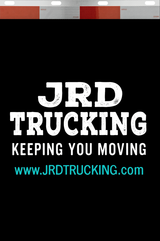 Custom Two-Color Semi-Truck, Work Truck, Box Truck Mud Flaps | Create Your Own Mud Flaps | Add Your Own Logo Or Text | Custom Mud Flap Template Designs | Mud Flaps For Compliance & Business Growth