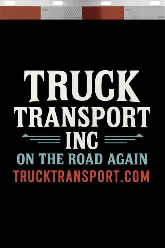 Custom Two-Color Semi-Truck, Work Truck, Box Truck Mud Flaps | Create Your Own Mud Flaps | Add Your Own Logo Or Text | Custom Mud Flap Template Designs | Mud Flaps For Compliance & Business Growth