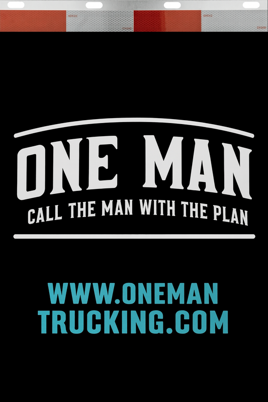 Custom Two-Color Semi-Truck, Work Truck, Box Truck Mud Flaps | Create Your Own Mud Flaps | Add Your Own Logo Or Text | Custom Mud Flap Template Designs | Mud Flaps For Compliance & Business Growth