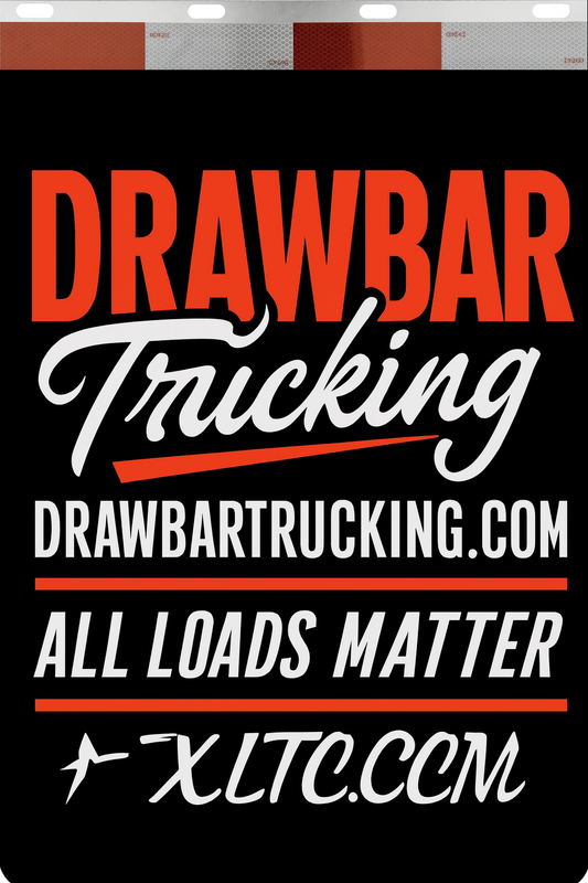 Custom Two-Color Semi-Truck, Work Truck, Box Truck Mud Flaps | Create Your Own Mud Flaps | Add Your Own Logo Or Text | Custom Mud Flap Template Designs | Mud Flaps For Compliance & Business Growth