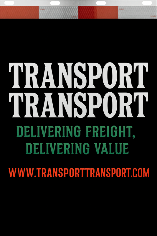 Custom Two-Color Semi-Truck, Work Truck, Box Truck Mud Flaps | Create Your Own Mud Flaps | Add Your Own Logo Or Text | Custom Mud Flap Template Designs | Mud Flaps For Compliance & Business Growth