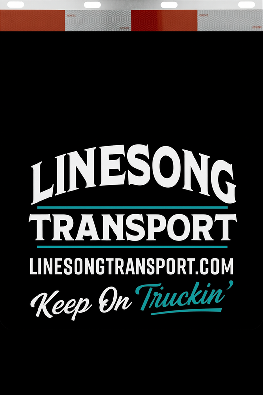 Custom Two-Color Semi-Truck, Work Truck, Box Truck Mud Flaps | Create Your Own Mud Flaps | Add Your Own Logo Or Text | Custom Mud Flap Template Designs | Mud Flaps For Compliance & Business Growth
