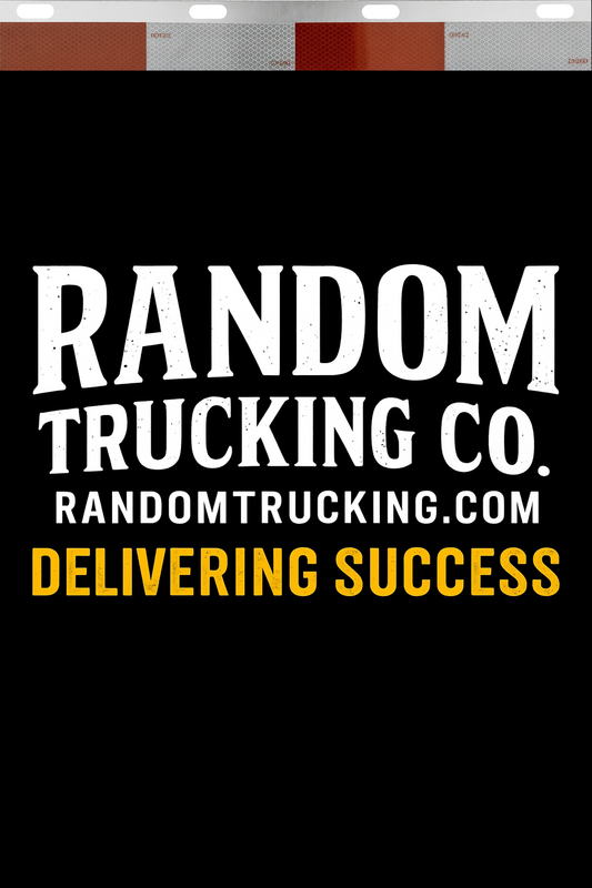 Custom Two-Color Semi-Truck, Work Truck, Box Truck Mud Flaps | Create Your Own Mud Flaps | Add Your Own Logo Or Text | Custom Mud Flap Template Designs | Mud Flaps For Compliance & Business Growth