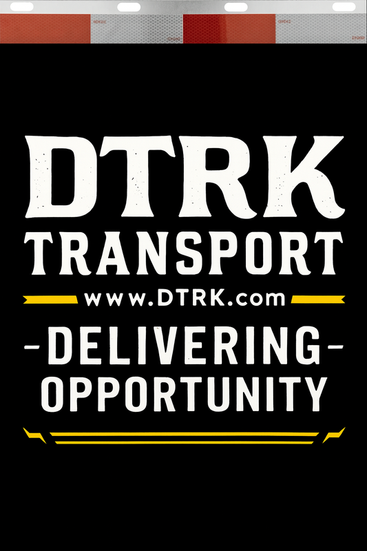 Custom Two-Color Semi-Truck, Work Truck, Box Truck Mud Flaps | Create Your Own Mud Flaps | Add Your Own Logo Or Text | Custom Mud Flap Template Designs | Mud Flaps For Compliance & Business Growth