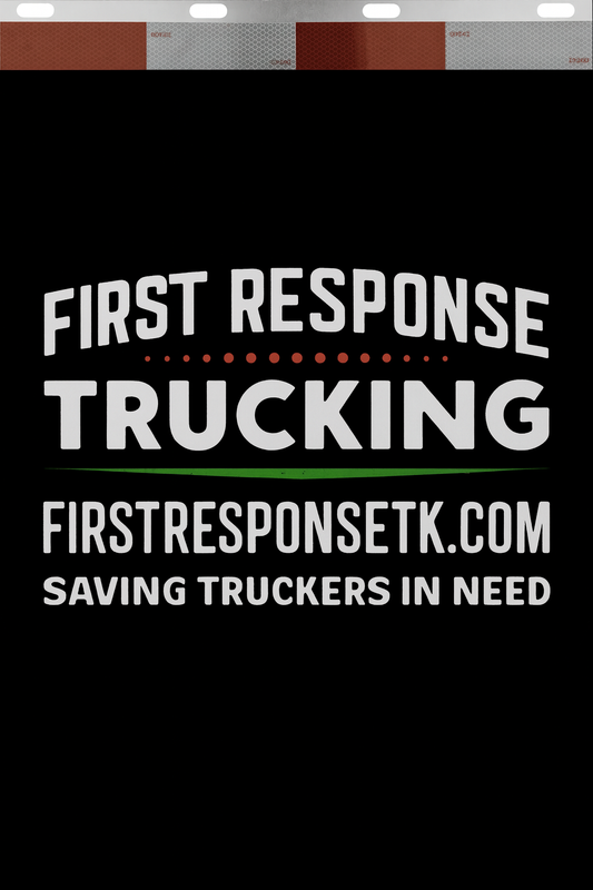 Custom Two-Color Semi-Truck, Work Truck, Box Truck Mud Flaps | Create Your Own Mud Flaps | Add Your Own Logo Or Text | Custom Mud Flap Template Designs | Mud Flaps For Compliance & Business Growth