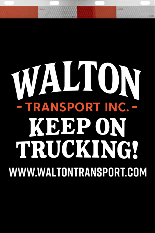 Custom Two-Color Semi-Truck, Work Truck, Box Truck Mud Flaps | Create Your Own Mud Flaps | Add Your Own Logo Or Text | Custom Mud Flap Template Designs | Mud Flaps For Compliance & Business Growth