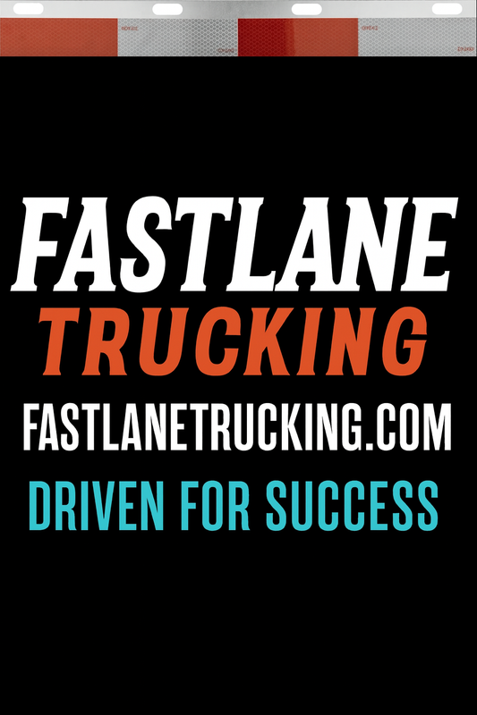 Custom Two-Color Semi-Truck, Work Truck, Box Truck Mud Flaps | Create Your Own Mud Flaps | Add Your Own Logo Or Text | Custom Mud Flap Template Designs | Mud Flaps For Compliance & Business Growth