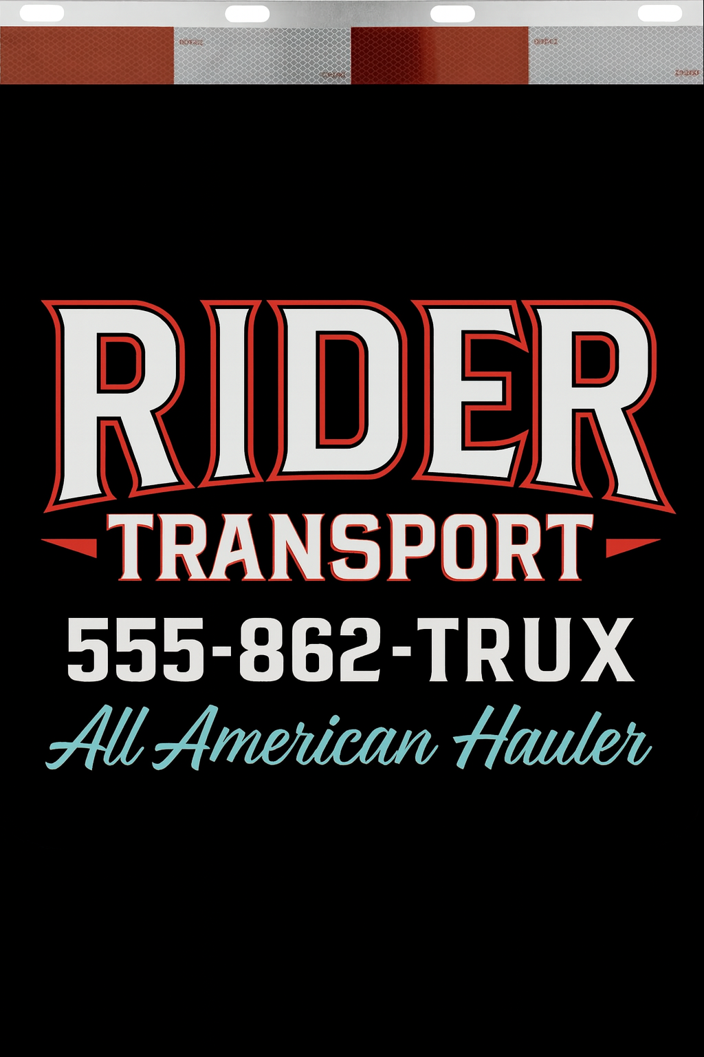 Custom Two-Color Semi-Truck, Work Truck, Box Truck Mud Flaps | Create Your Own Mud Flaps | Add Your Own Logo Or Text | Custom Mud Flap Template Designs | Mud Flaps For Compliance & Business Growth