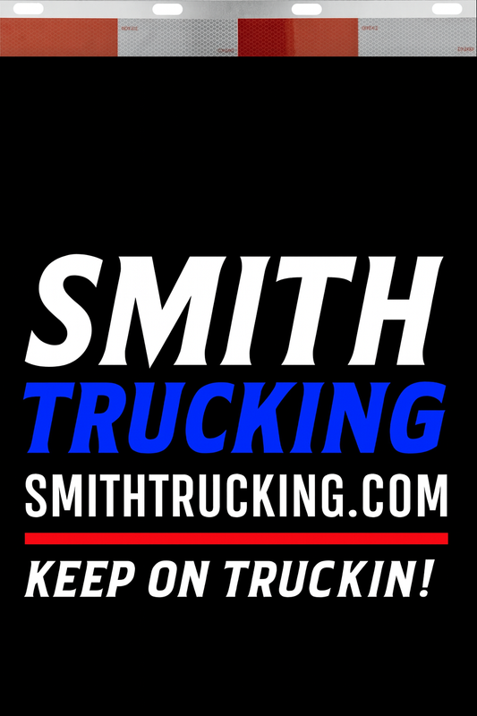 Custom Two-Color Semi-Truck, Work Truck, Box Truck Mud Flaps | Create Your Own Mud Flaps | Add Your Own Logo Or Text | Custom Mud Flap Template Designs | Mud Flaps For Compliance & Business Growth