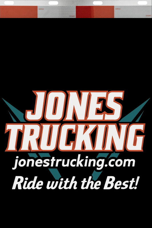 Custom Two-Color Semi-Truck, Work Truck, Box Truck Mud Flaps | Create Your Own Mud Flaps | Add Your Own Logo Or Text | Custom Mud Flap Template Designs | Mud Flaps For Compliance & Business Growth