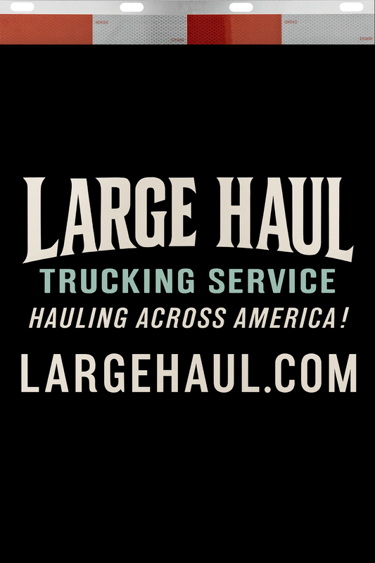 Custom Two-Color Semi-Truck, Work Truck, Box Truck Mud Flaps | Create Your Own Mud Flaps | Add Your Own Logo Or Text | Custom Mud Flap Template Designs | Mud Flaps For Compliance & Business Growth