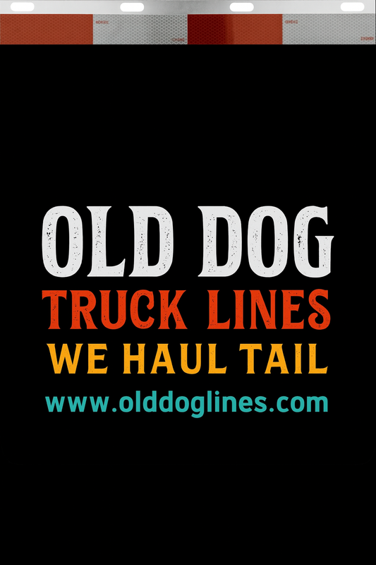 Custom Two-Color Semi-Truck, Work Truck, Box Truck Mud Flaps | Create Your Own Mud Flaps | Add Your Own Logo Or Text | Custom Mud Flap Template Designs | Mud Flaps For Compliance & Business Growth
