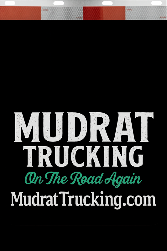 Custom Two-Color Semi-Truck, Work Truck, Box Truck Mud Flaps | Create Your Own Mud Flaps | Add Your Own Logo Or Text | Custom Mud Flap Template Designs | Mud Flaps For Compliance & Business Growth