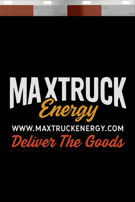 Custom Two-Color Semi-Truck, Work Truck, Box Truck Mud Flaps | Create Your Own Mud Flaps | Add Your Own Logo Or Text | Custom Mud Flap Template Designs | Mud Flaps For Compliance & Business Growth