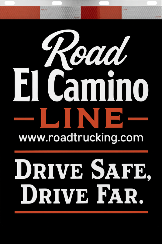 Custom Two-Color Semi-Truck, Work Truck, Box Truck Mud Flaps | Create Your Own Mud Flaps | Add Your Own Logo Or Text | Custom Mud Flap Template Designs | Mud Flaps For Compliance & Business Growth