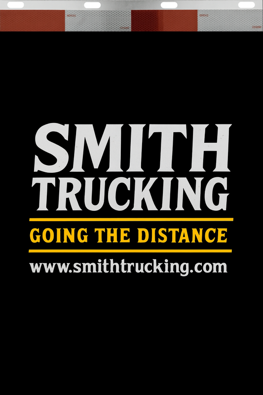 Custom Two-Color Semi-Truck, Work Truck, Box Truck Mud Flaps | Create Your Own Mud Flaps | Add Your Own Logo Or Text | Custom Mud Flap Template Designs | Mud Flaps For Compliance & Business Growth