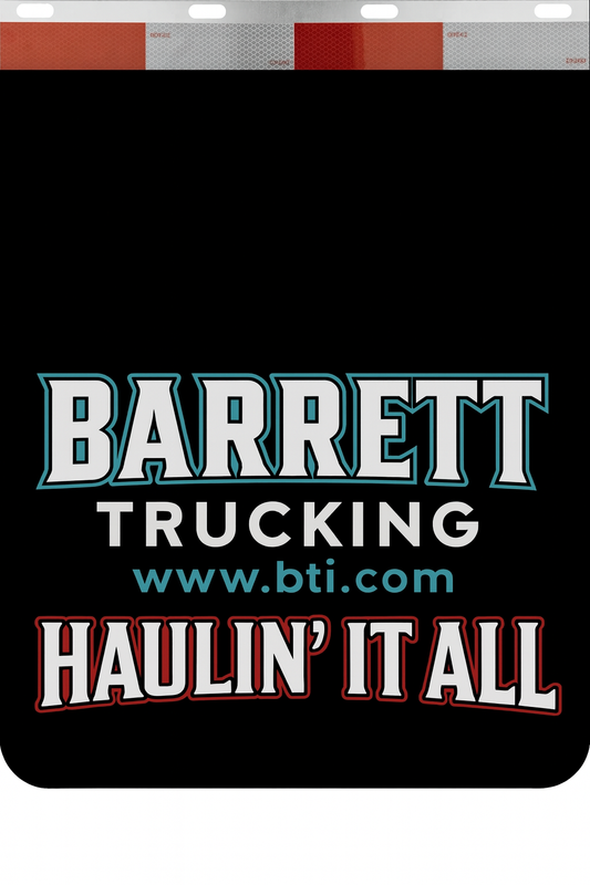 Custom Two-Color Semi-Truck, Work Truck, Box Truck Mud Flaps | Create Your Own Mud Flaps | Add Your Own Logo Or Text | Custom Mud Flap Template Designs | Mud Flaps For Compliance & Business Growth