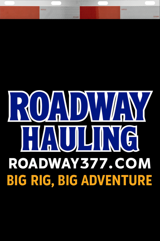 Custom Two-Color Semi-Truck, Work Truck, Box Truck Mud Flaps | Create Your Own Mud Flaps | Add Your Own Logo Or Text | Custom Mud Flap Template Designs | Mud Flaps For Compliance & Business Growth