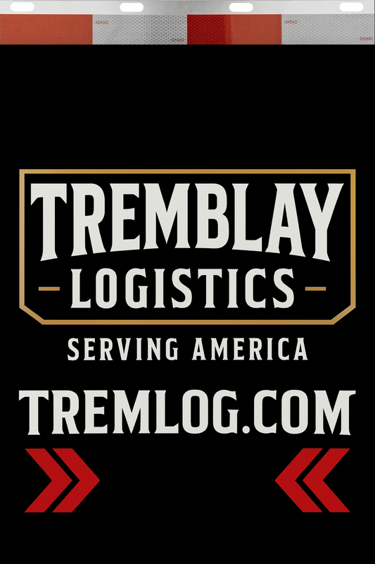 Custom Two-Color Semi-Truck, Work Truck, Box Truck Mud Flaps | Create Your Own Mud Flaps | Add Your Own Logo Or Text | Custom Mud Flap Template Designs | Mud Flaps For Compliance & Business Growth