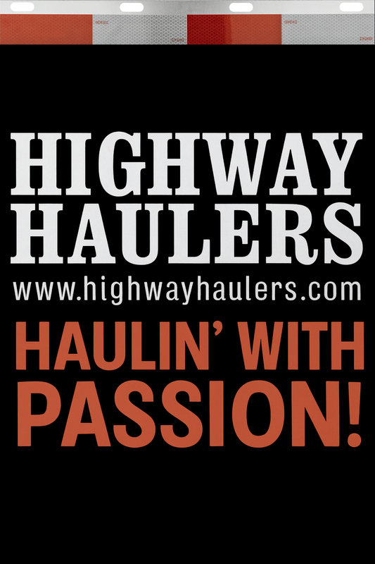 Custom Two-Color Semi-Truck, Work Truck, Box Truck Mud Flaps | Create Your Own Mud Flaps | Add Your Own Logo Or Text | Custom Mud Flap Template Designs | Mud Flaps For Compliance & Business Growth