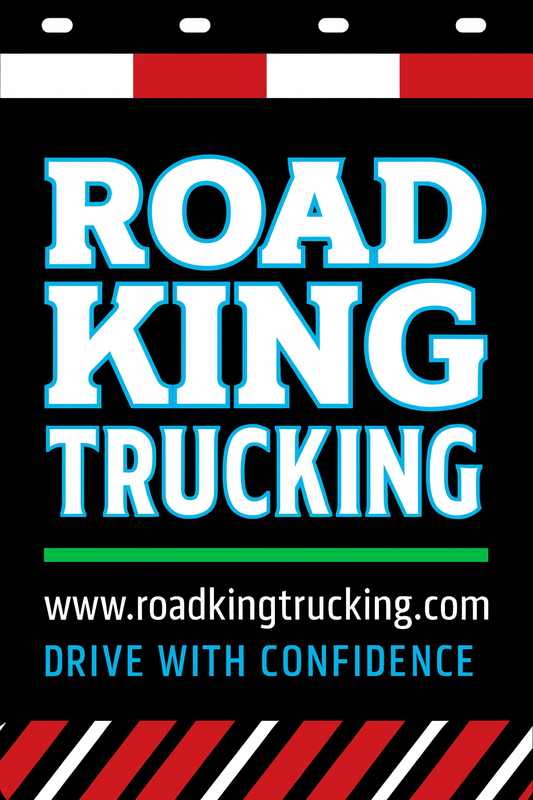 Custom Two-Color Semi-Truck, Work Truck, Box Truck Mud Flaps | Create Your Own Mud Flaps | Add Your Own Logo Or Text | Custom Mud Flap Template Designs | Mud Flaps For Compliance & Business Growth