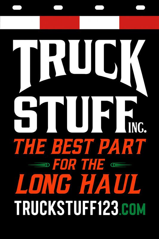 Custom Two-Color Semi-Truck, Work Truck, Box Truck Mud Flaps | Create Your Own Mud Flaps | Add Your Own Logo Or Text | Custom Mud Flap Template Designs | Mud Flaps For Compliance & Business Growth