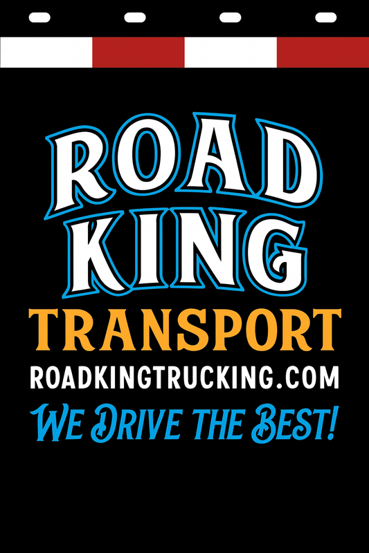 Custom Two-Color Semi-Truck, Work Truck, Box Truck Mud Flaps | Create Your Own Mud Flaps | Add Your Own Logo Or Text | Custom Mud Flap Template Designs | Mud Flaps For Compliance & Business Growth