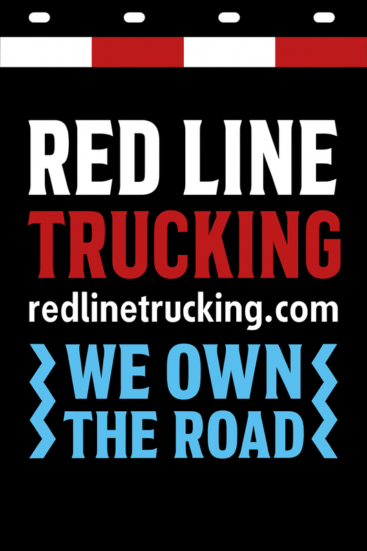 Custom Two-Color Semi-Truck, Work Truck, Box Truck Mud Flaps | Create Your Own Mud Flaps | Add Your Own Logo Or Text | Custom Mud Flap Template Designs | Mud Flaps For Compliance & Business Growth