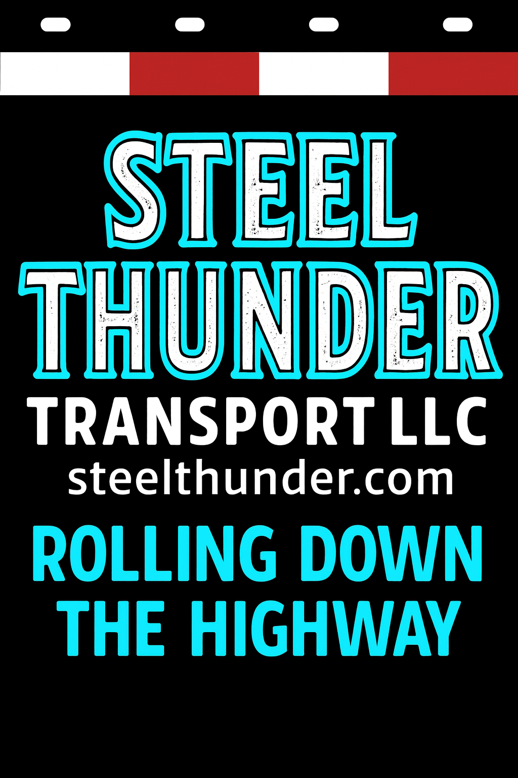 Custom Two-Color Semi-Truck, Work Truck, Box Truck Mud Flaps | Create Your Own Mud Flaps | Add Your Own Logo Or Text | Custom Mud Flap Template Designs | Mud Flaps For Compliance & Business Growth