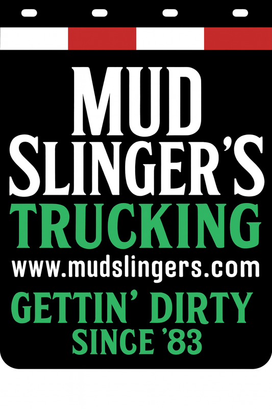 Custom Two-Color Semi-Truck, Work Truck, Box Truck Mud Flaps | Create Your Own Mud Flaps | Add Your Own Logo Or Text | Custom Mud Flap Template Designs | Mud Flaps For Compliance & Business Growth