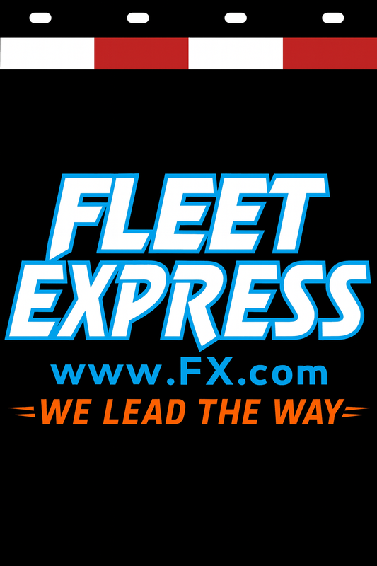 Custom Two-Color Semi-Truck, Work Truck, Box Truck Mud Flaps | Create Your Own Mud Flaps | Add Your Own Logo Or Text | Custom Mud Flap Template Designs | Mud Flaps For Compliance & Business Growth