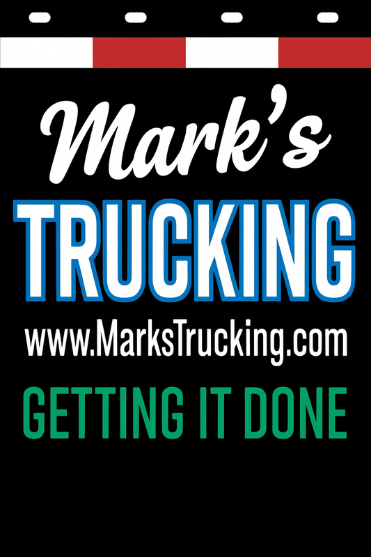 Custom Two-Color Semi-Truck, Work Truck, Box Truck Mud Flaps | Create Your Own Mud Flaps | Add Your Own Logo Or Text | Custom Mud Flap Template Designs | Mud Flaps For Compliance & Business Growth