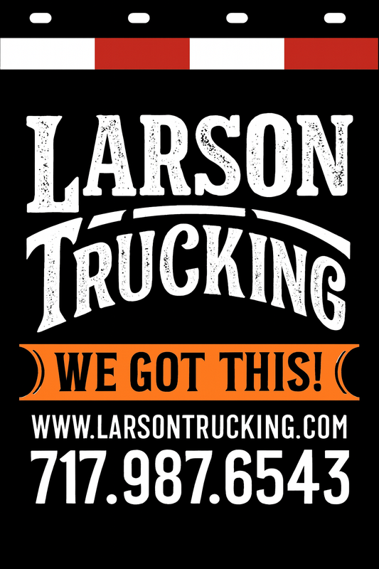 Custom Two-Color Semi-Truck, Work Truck, Box Truck Mud Flaps | Create Your Own Mud Flaps | Add Your Own Logo Or Text | Custom Mud Flap Template Designs | Mud Flaps For Compliance & Business Growth