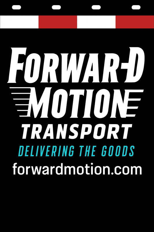 Custom Two-Color Semi-Truck, Work Truck, Box Truck Mud Flaps | Create Your Own Mud Flaps | Add Your Own Logo Or Text | Custom Mud Flap Template Designs | Mud Flaps For Compliance & Business Growth