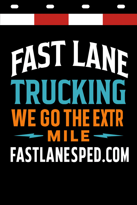 Custom Two-Color Semi-Truck, Work Truck, Box Truck Mud Flaps | Create Your Own Mud Flaps | Add Your Own Logo Or Text | Custom Mud Flap Template Designs | Mud Flaps For Compliance & Business Growth