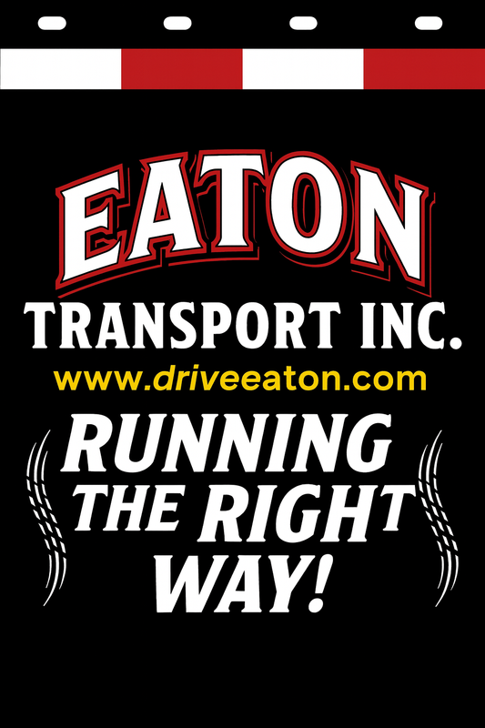 Custom Two-Color Semi-Truck, Work Truck, Box Truck Mud Flaps | Create Your Own Mud Flaps | Add Your Own Logo Or Text | Custom Mud Flap Template Designs | Mud Flaps For Compliance & Business Growth
